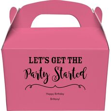 Let's Get the Party Started Gable Favor Boxes