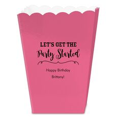 Let's Get the Party Started Mini Popcorn Boxes