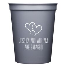 Modern Double Hearts Stadium Cups