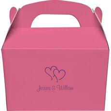 Modern Double Hearts Gable Favor Boxes