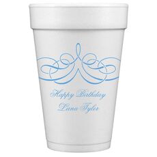 Magnificent Scroll Styrofoam Cups
