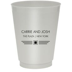 Modern Deco Scroll Colored Shatterproof Cups