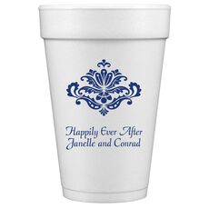 Simply Ornate Scroll Styrofoam Cups