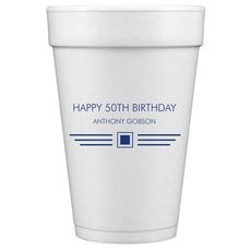 Modern Deco Scroll Styrofoam Cups