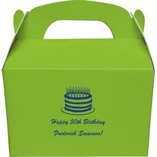 Sophisticated Birthday Cake Gable Favor Boxes