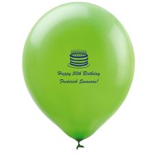 Sophisticated Birthday Cake Latex Balloons