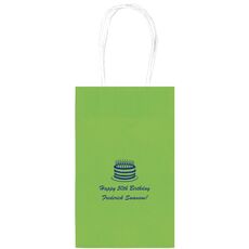 Sophisticated Birthday Cake Medium Twisted Handled Bags
