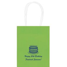 Sophisticated Birthday Cake Mini Twisted Handled Bags