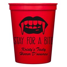 Stay For A Bite Stadium Cups
