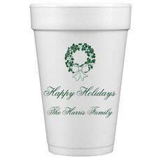 Traditional Wreath Styrofoam Cups