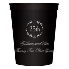 Pick Your Anniversary Wreath Stadium Cups
