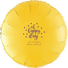 Confetti Dots Oh Happy Day Mylar Balloons