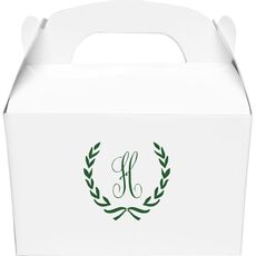Laurel Wreath with Initial Gable Favor Boxes