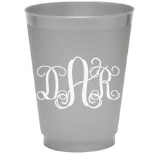 Vine Monogram Colored Shatterproof Cups