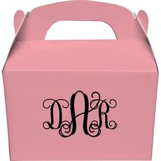 Vine Monogram Gable Favor Boxes
