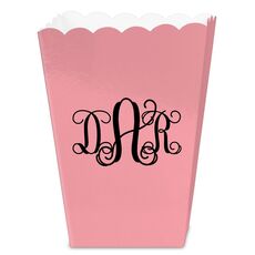Vine Monogram Mini Popcorn Boxes