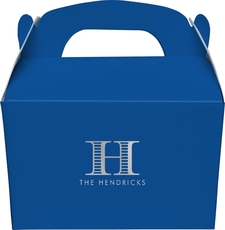 Striped Initial Gable Favor Boxes