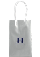 Striped Initial Medium Twisted Handled Bags