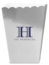 Striped Initial Mini Popcorn Boxes