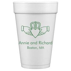 Traditional Irish Claddaugh Styrofoam Cups