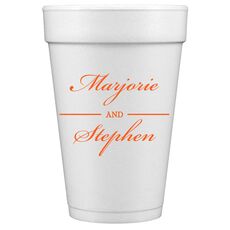 Duo Name Styrofoam Cups