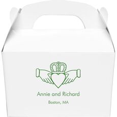 Traditional Irish Claddaugh Gable Favor Boxes