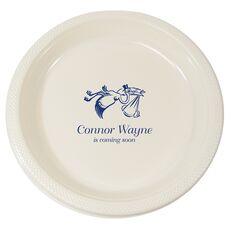 Special Stork Delivery Plastic Plates