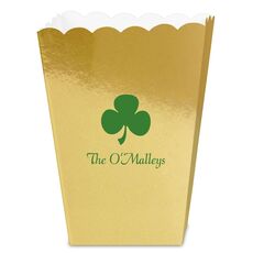 Three Leaf Shamrock Mini Popcorn Boxes