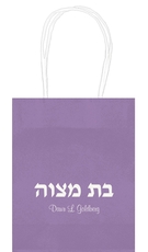 Hebrew Bat Mitzvah Mini Twisted Handled Bags