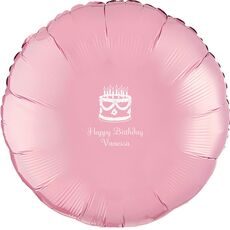 Sweet Floral Birthday Cake Mylar Balloons