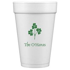 Three Clovers Styrofoam Cups