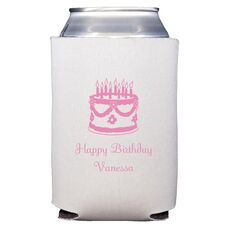 Sweet Floral Birthday Cake Collapsible Huggers