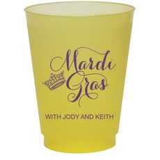 Mardi Gras Crown Colored Shatterproof Cups