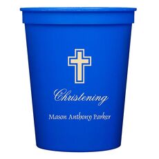 Outlined Cross Stadium Cups