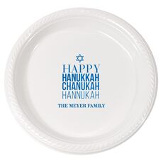 Hanukkah Chanukah Plastic Plates