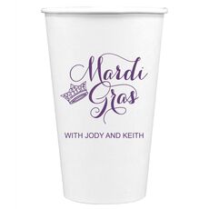 Mardi Gras Crown Paper Coffee Cups