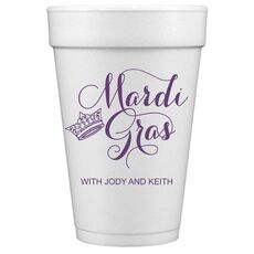 Mardi Gras Crown Styrofoam Cups