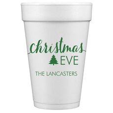 Elegant Christmas Eve Styrofoam Cups