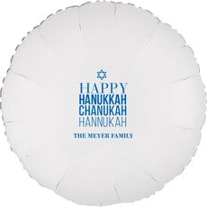 Hanukkah Chanukah Mylar Balloons