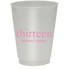 Select Your Big Number Colored Shatterproof Cups