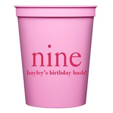 Select Your Big Number Stadium Cups