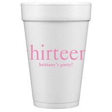 Select Your Big Number Styrofoam Cups