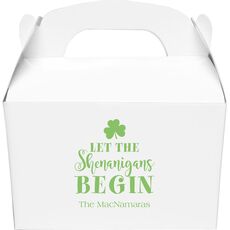 Let The Shenanigans Begin Gable Favor Boxes
