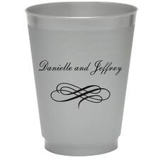 Scrolled Coronation Colored Shatterproof Cups