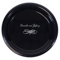 Scrolled Coronation Plastic Plates