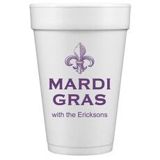 Mardi Gras Styrofoam Cups