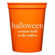 Big Word Halloween Stadium Cups