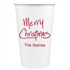 Fun Merry Christmas Paper Coffee Cups