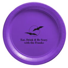 Full Moon with Bats Paper Plates