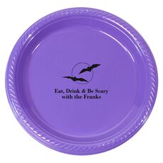 Full Moon with Bats Plastic Plates
